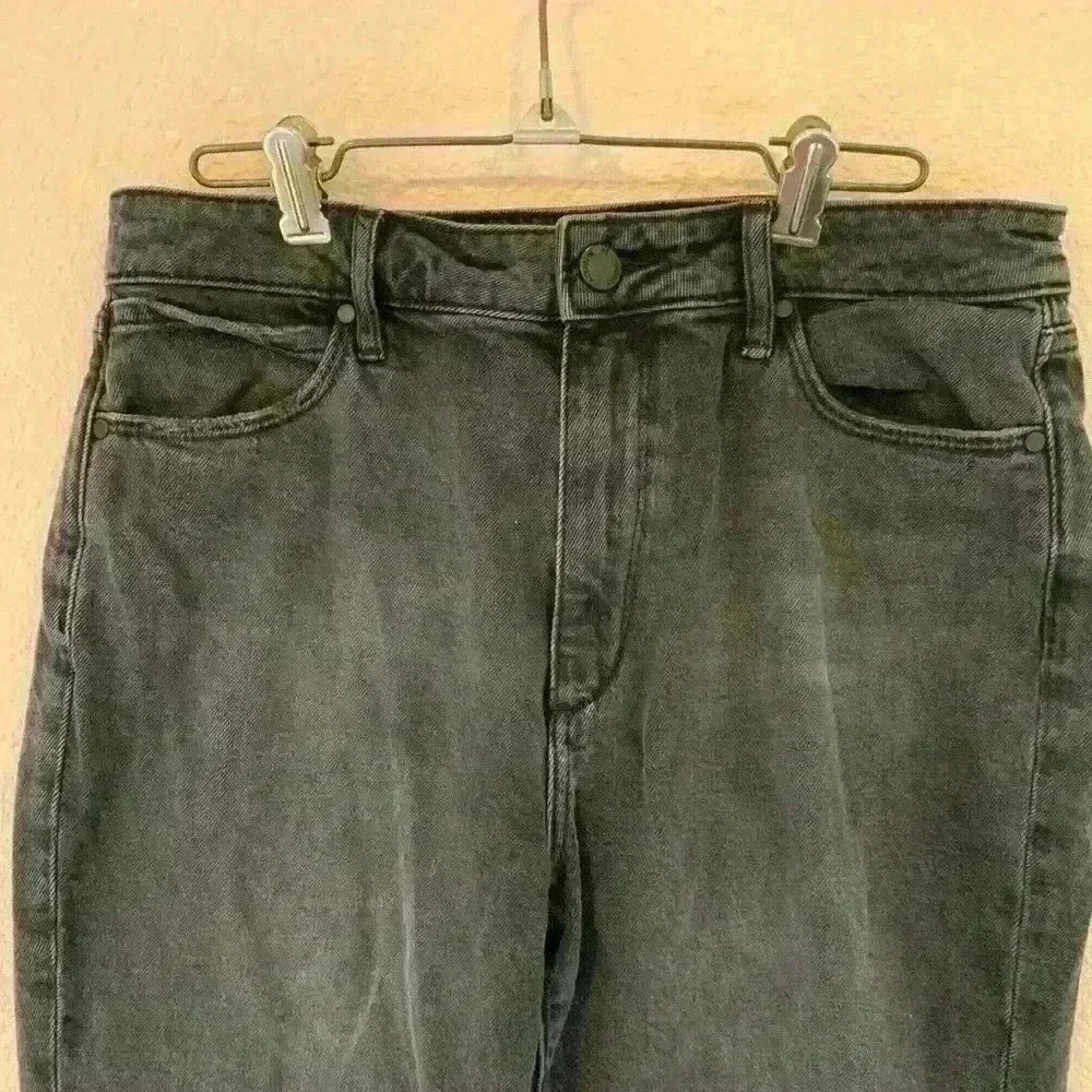 Articles of Society black jean sz 28 frayed straight leg high rise grunge goth - Picture 3 of 8